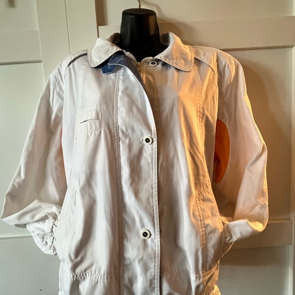 London Fog crisp White Purple Orange sport jacket bomber spring jacket - Picture 3 of 9